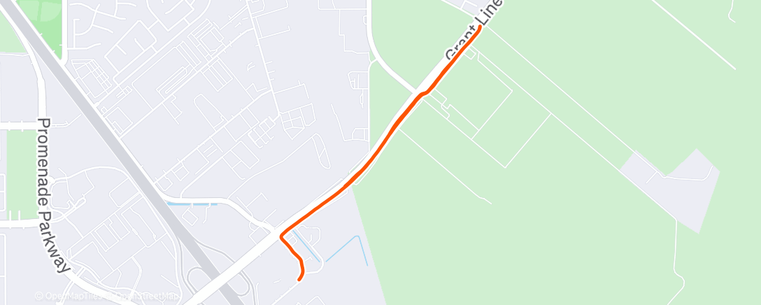 Map of the activity, Evening Run
