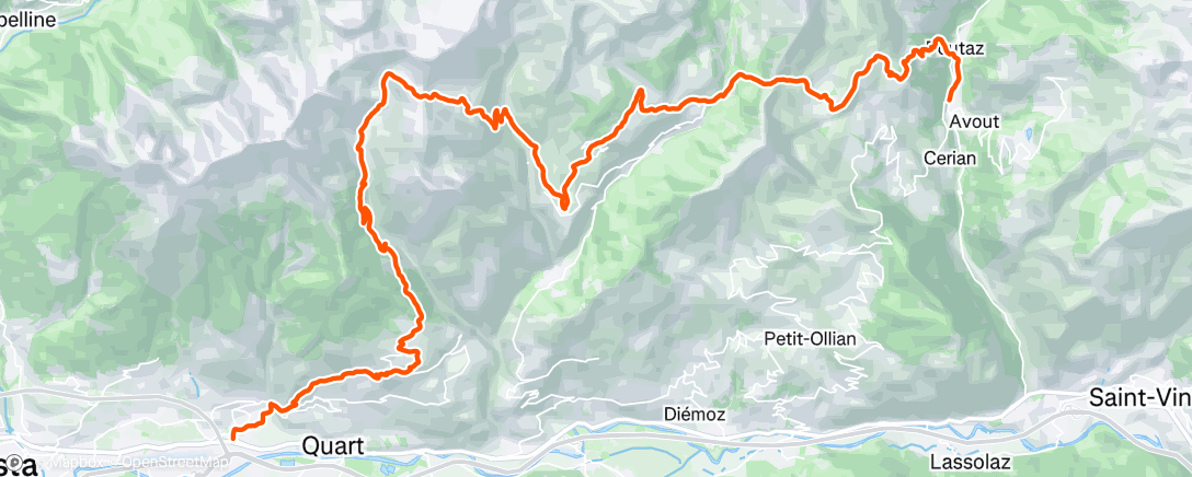 Map of the activity, A day across few valleys 💚⛰️