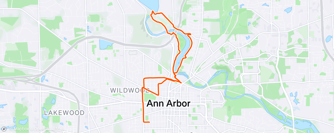 Map of the activity, Morning Run