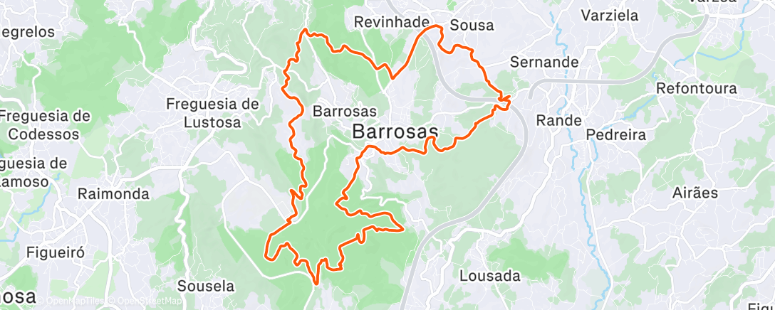 Map of the activity, Morning Trail Run