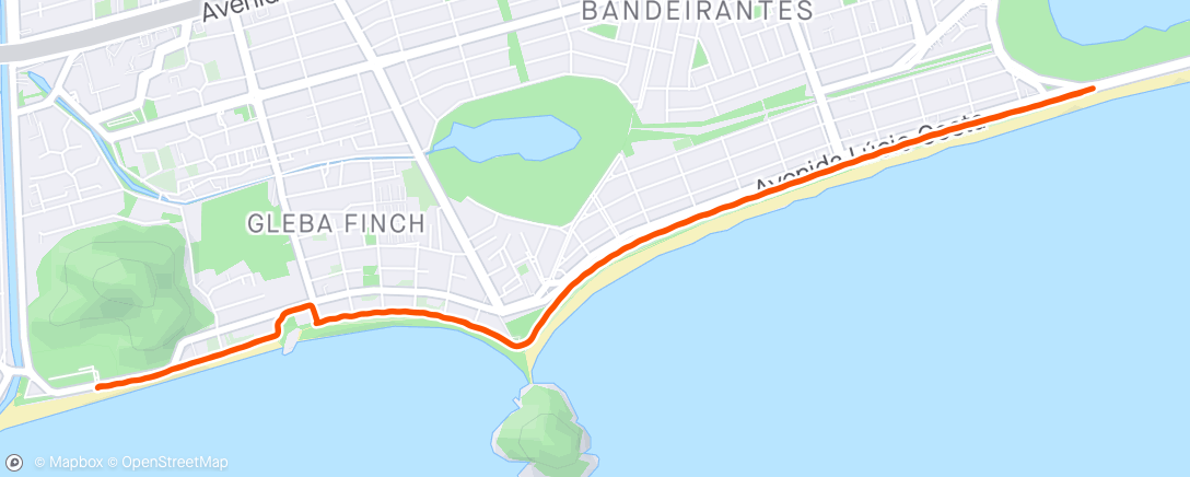 Map of the activity, 10km IN RIO