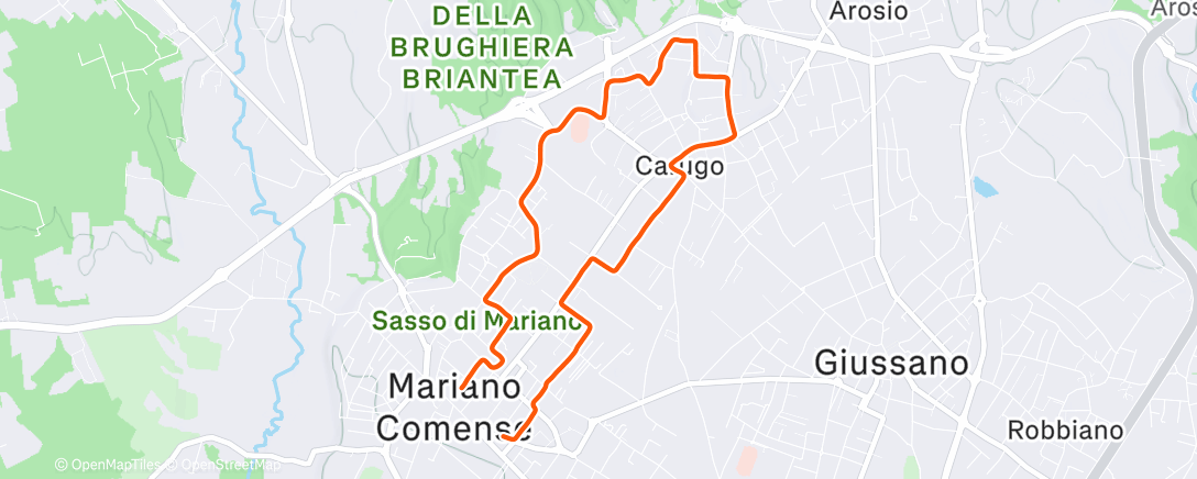 Map of the activity, Lunch Run