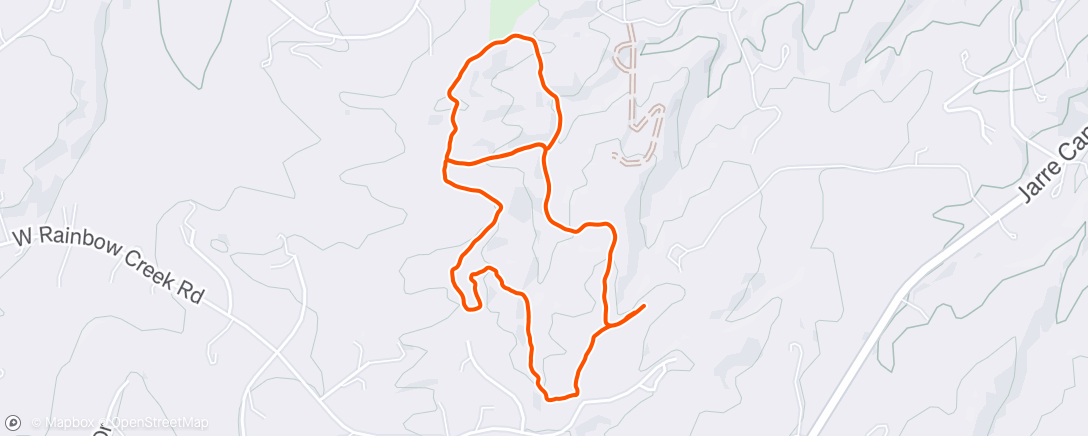 Map of the activity, Retreat hike w Ted