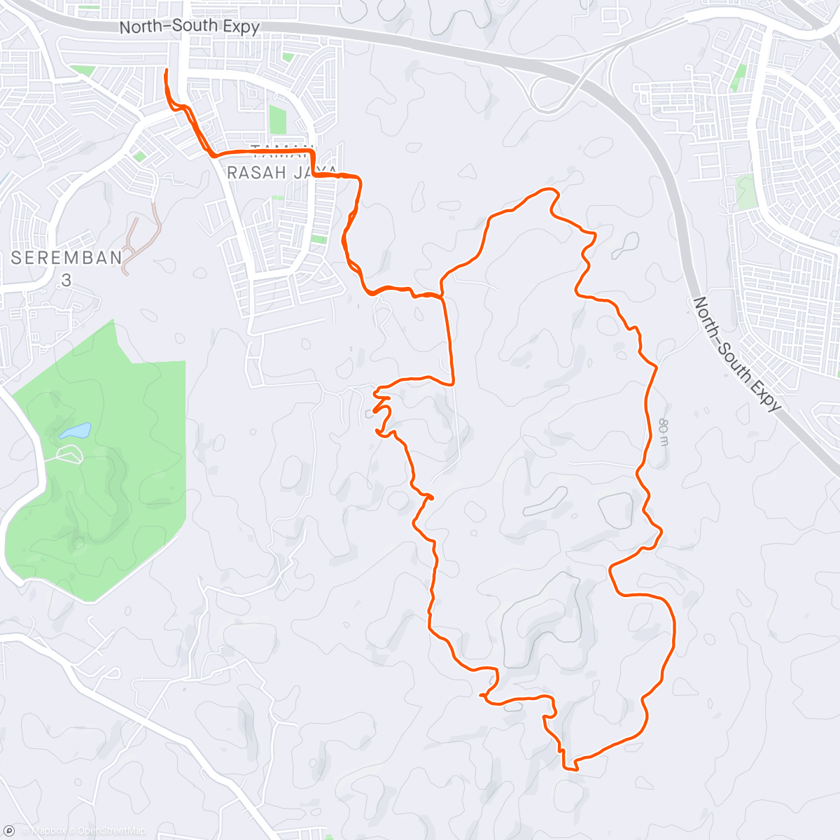 アクティビティ「山地自行车骑行（夜间）」の地図