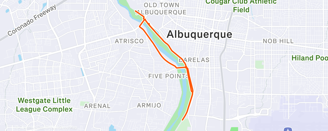 Map of the activity, Morning Run