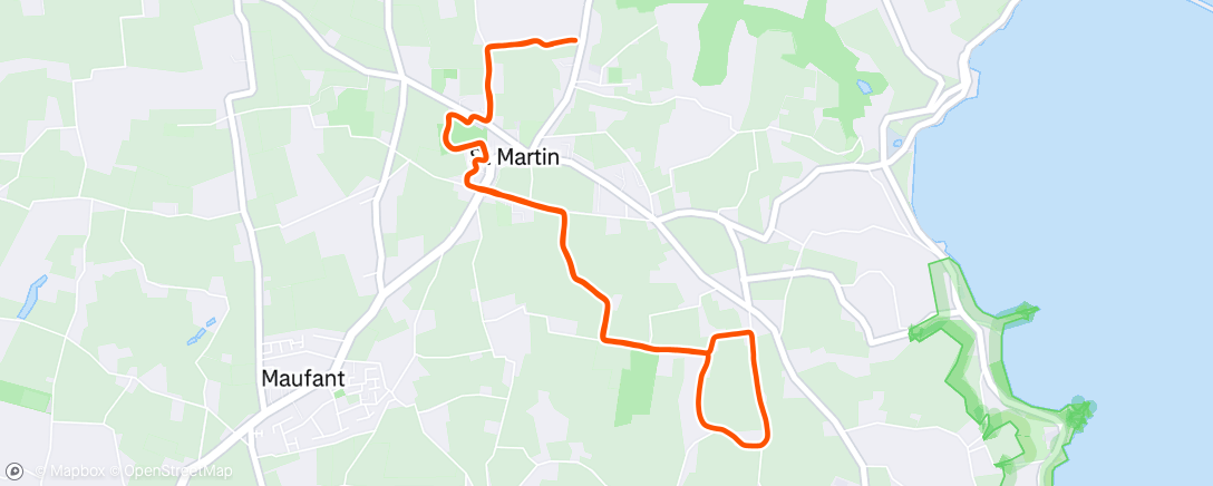 Map of the activity, Morning Run