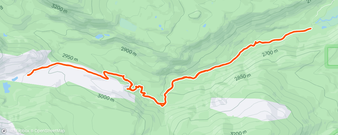 Map of the activity, Morning Hike