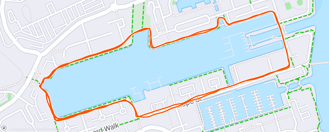 Map of the activity, Easter Run