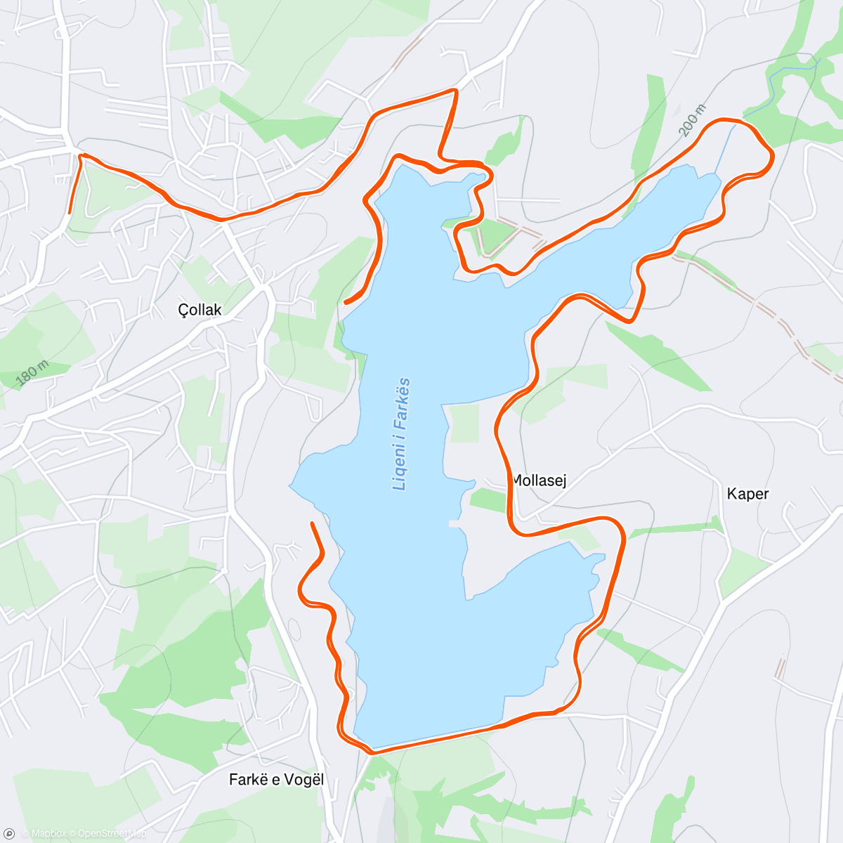 Map of the activity, Дневной забег