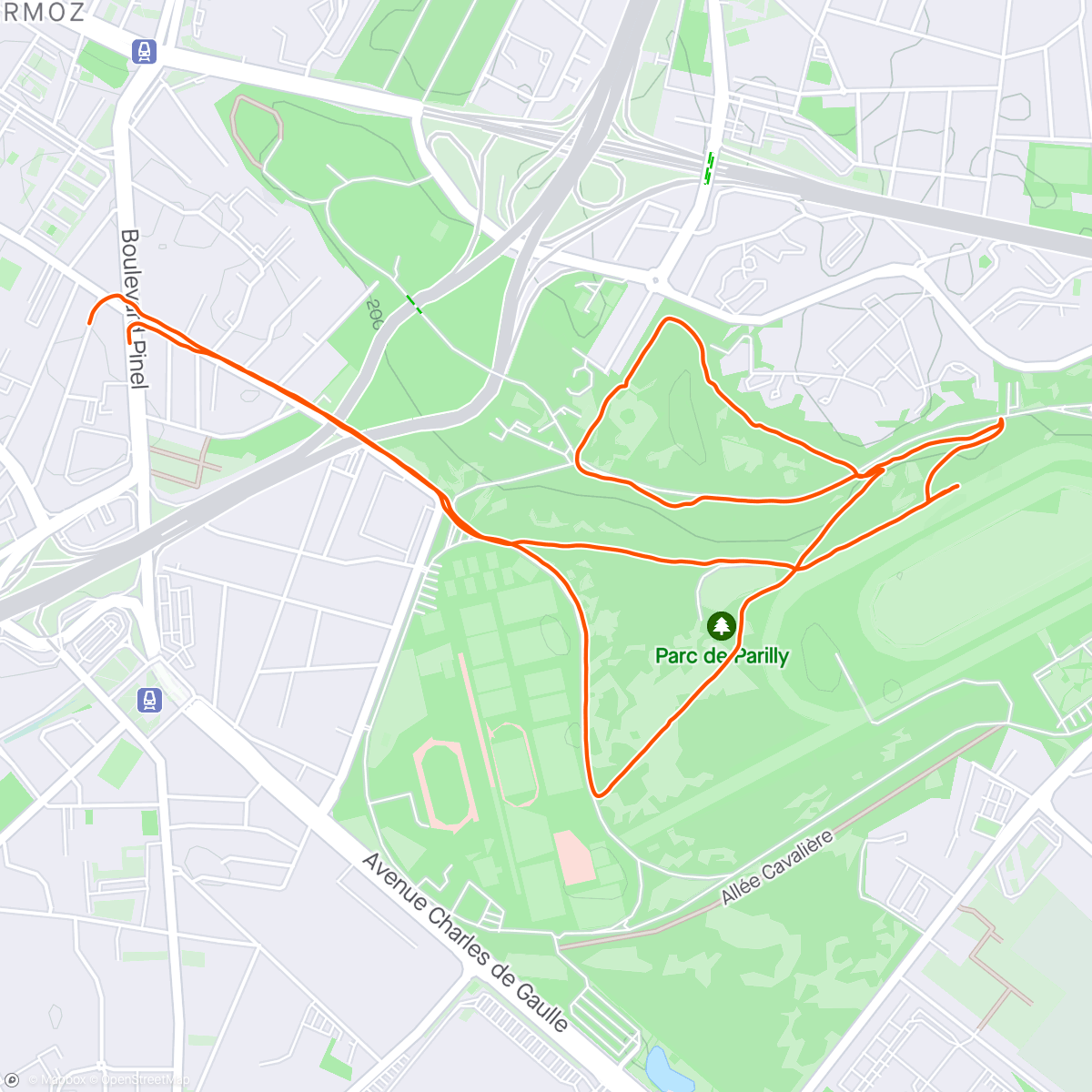 Map of the activity, Parc de Parilly 4