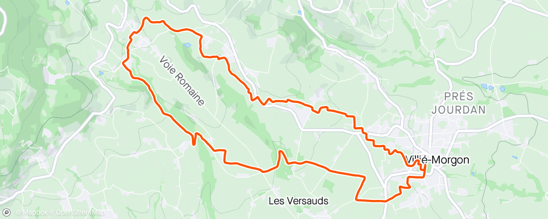 Map of the activity, Beaujol'Trail Morgon