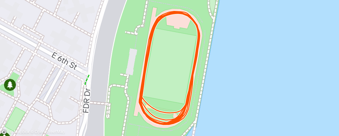 Map of the activity, Manhattan track club