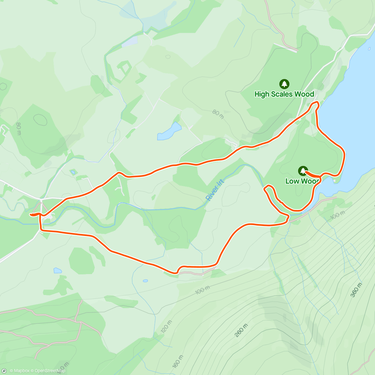 Map of the activity, Reverse Wasdale Loop