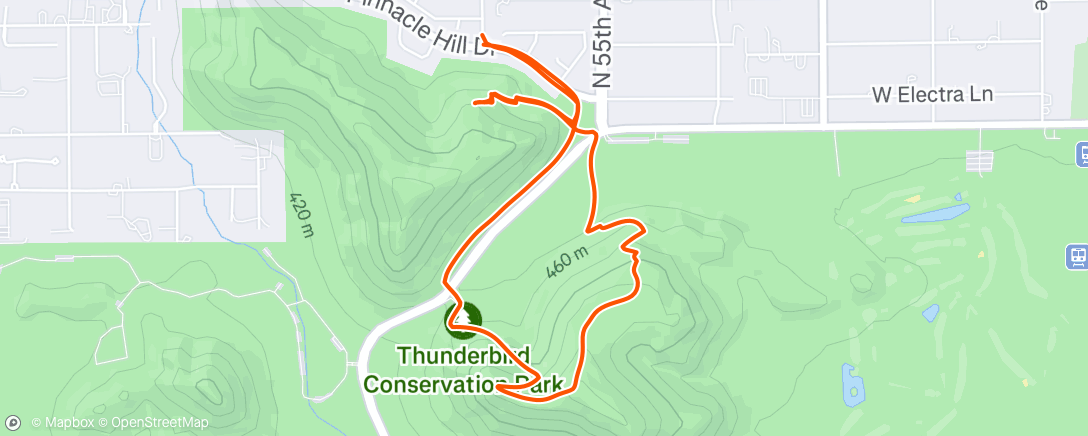 Map of the activity, Morning Run
