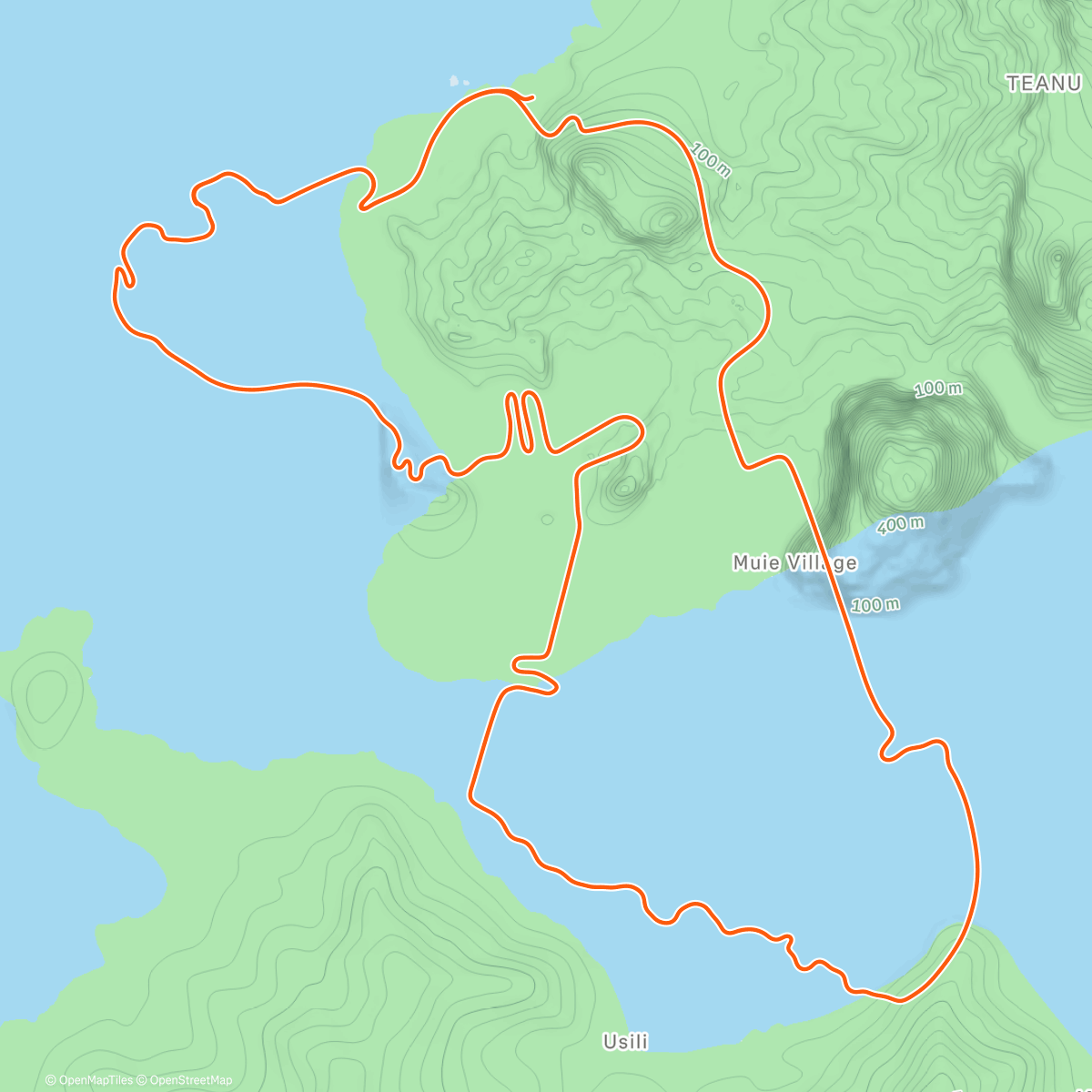 Map of the activity, Zwift - Race: 3R Racing (D) on Ocean Lava Cliffside Loop in Watopia