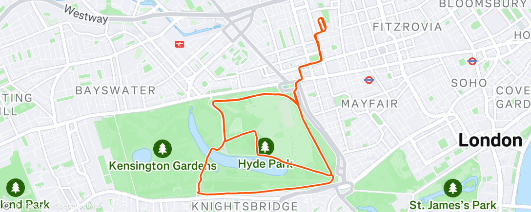 Map of the activity, Morning Miles +