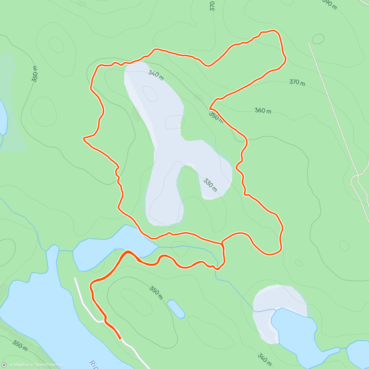 Map of the activity, Christmas morning fat bike