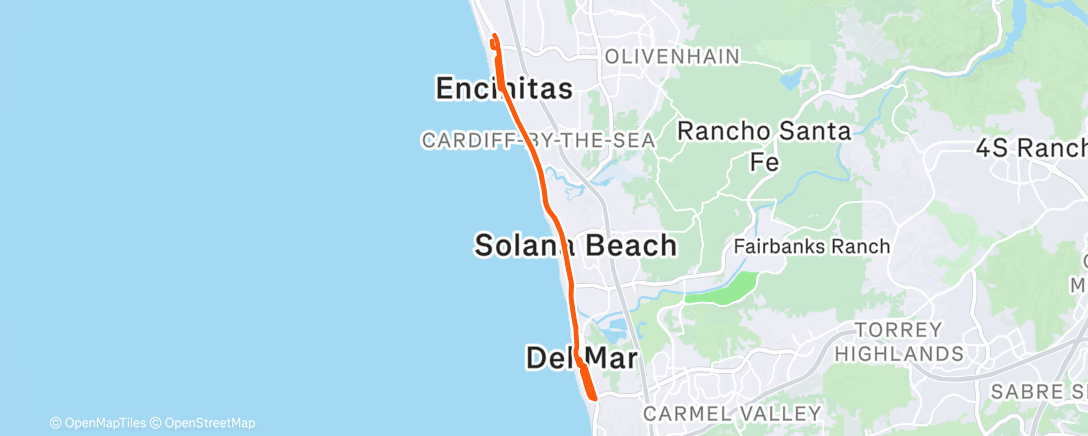 Map of the activity, Afternoon Ride