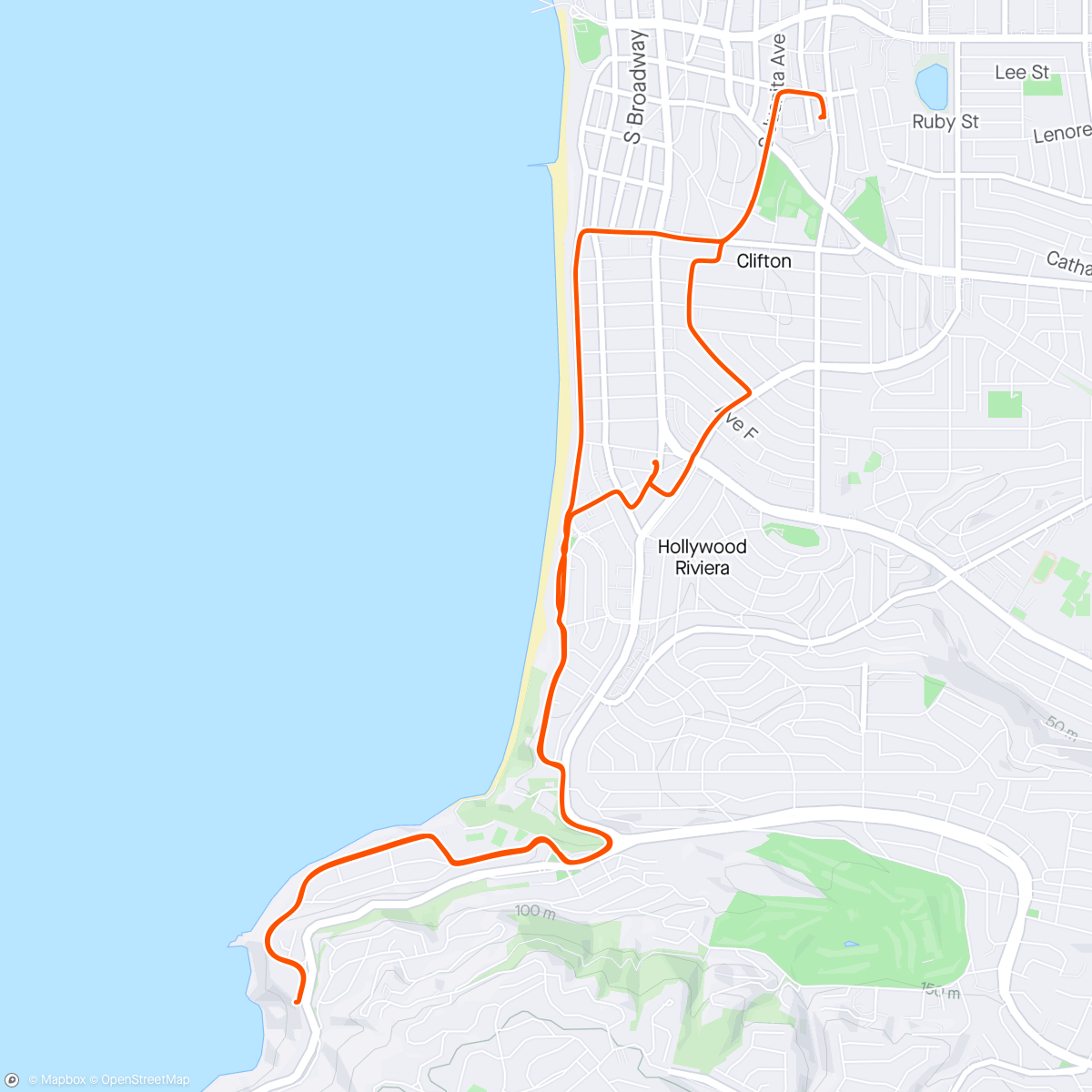 Map of the activity, Easter Ride with Hud