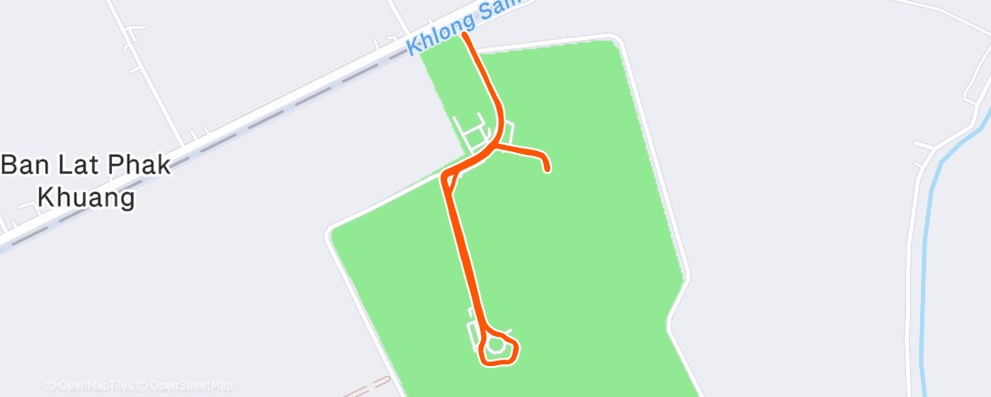 Map of the activity, Evening Run