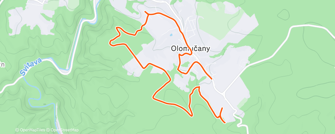 Map of the activity, Morning Trail Run
