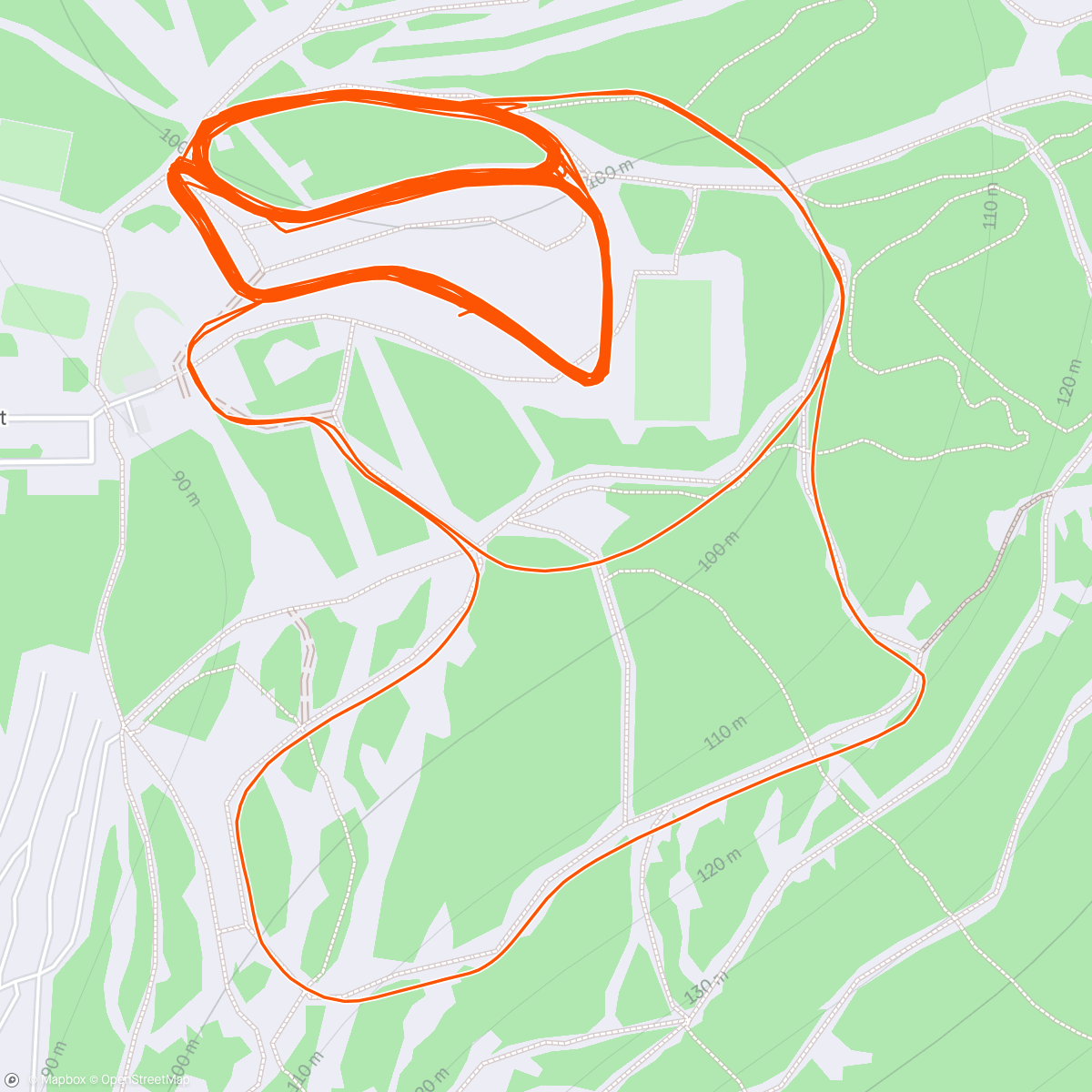 Map of the activity, Morning Nordic Ski