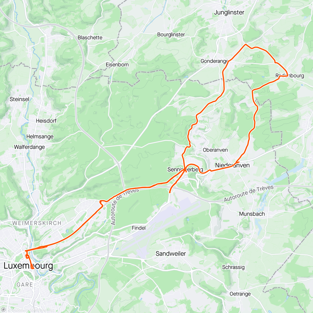Map of the activity, Lost in Luxembourg 🇱🇺