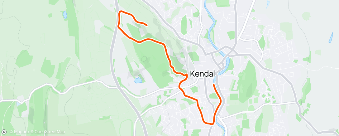 Map of the activity, Kendal + Golf Course