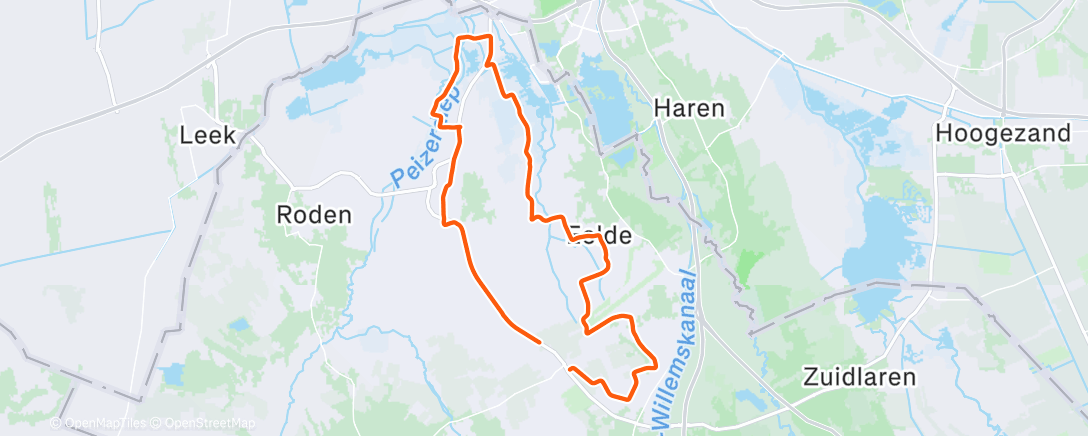 Map of the activity, Pedalata dell'ora di pranzo