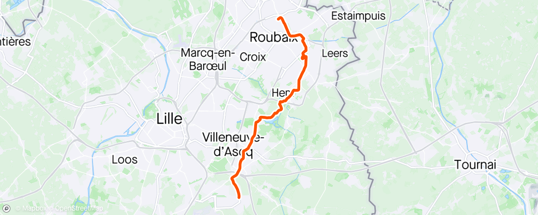 Map of the activity, Retour vélotaf
