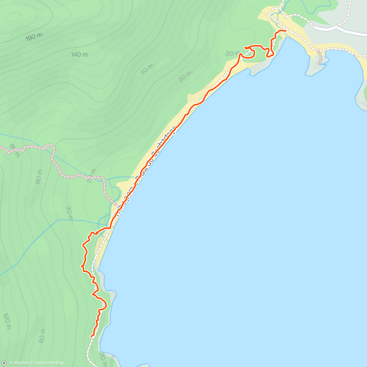 Map of the activity, Praia
