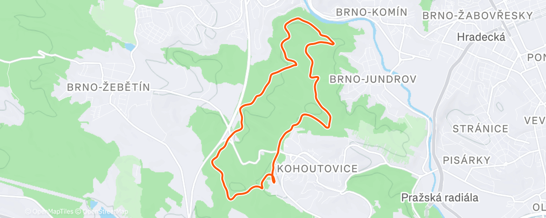 Map of the activity, Morning Run