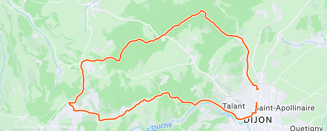 Map of the activity, Sortie vélo dans l'après-midi