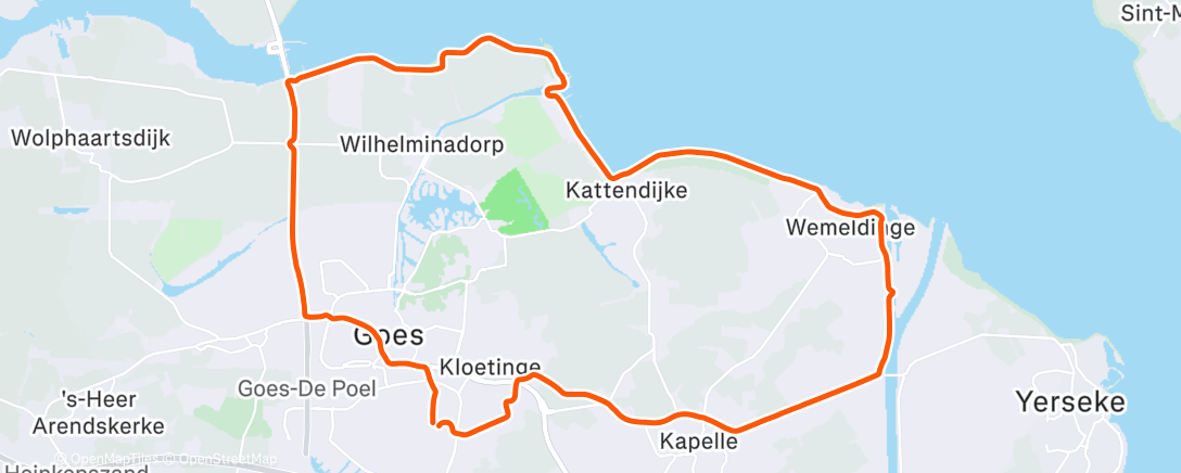 Map of the activity, Fietsen