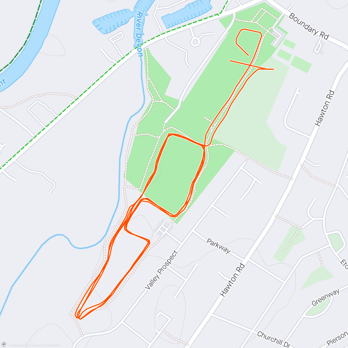 Mapa da atividade, Parkrun no. 300