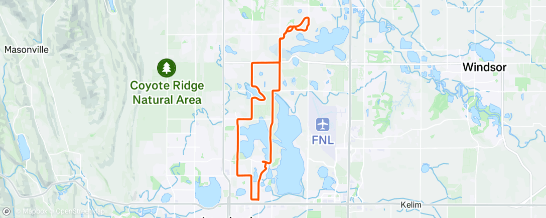 Map of the activity, Evening Ride
