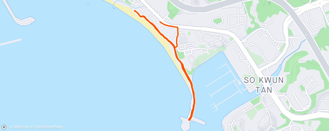 Map of the activity, Zone 2 run