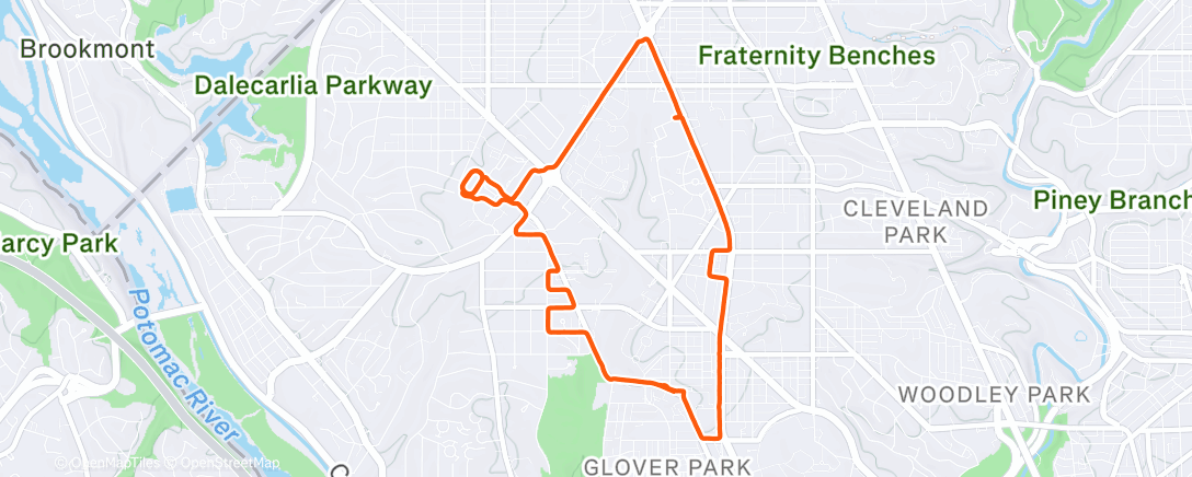 Map of the activity, Утренний забег