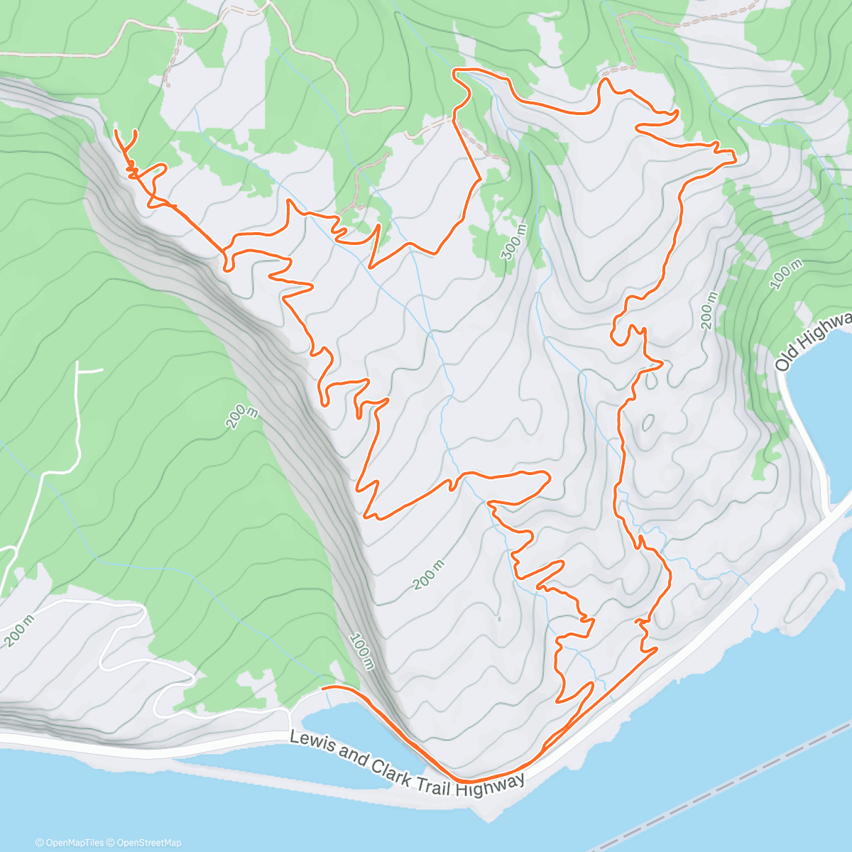 Map of the activity, First time at Coyote Wall