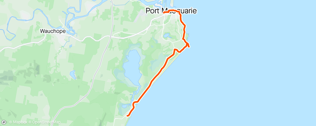 Map of the activity, IM 70.3 Port Macquarie ✔️