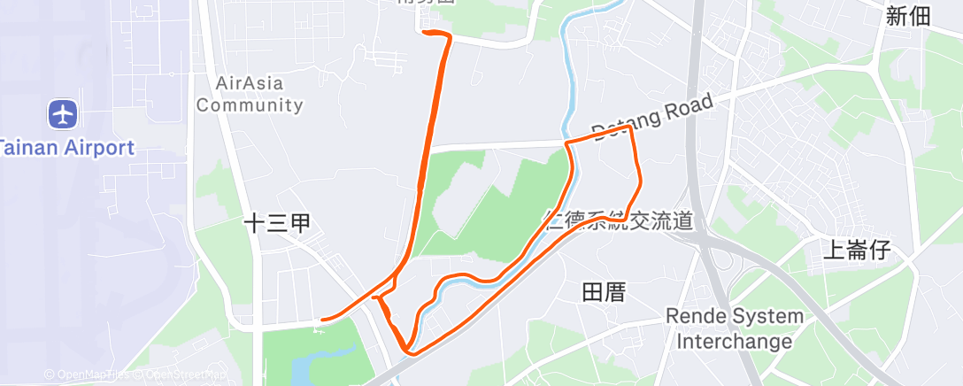 Карта физической активности (Afternoon Run)