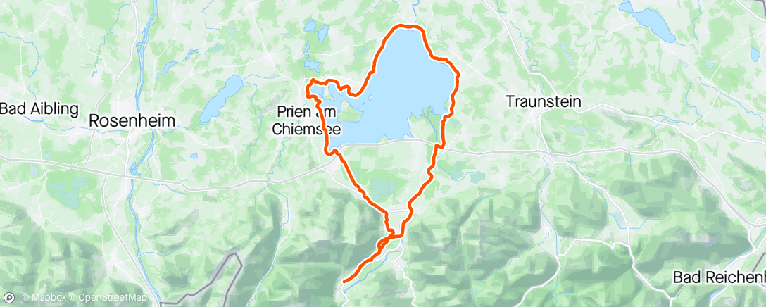 Map of the activity, Mountainbike um den See