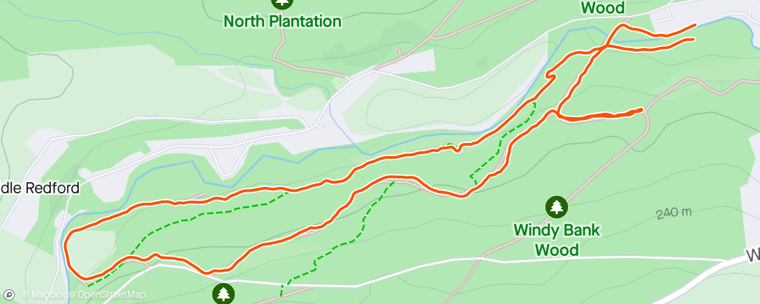 Map of the activity, Hamsterley Forest parkrun