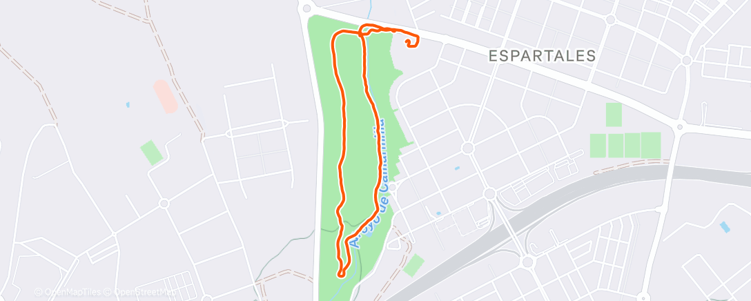 Map of the activity, Carrera de tarde