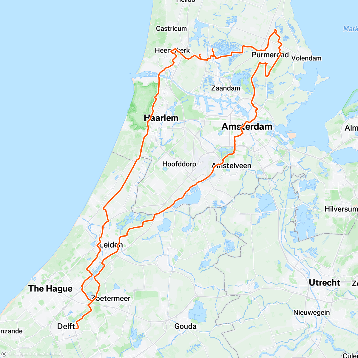 Map of the activity, Project postcodes in Noord Holland