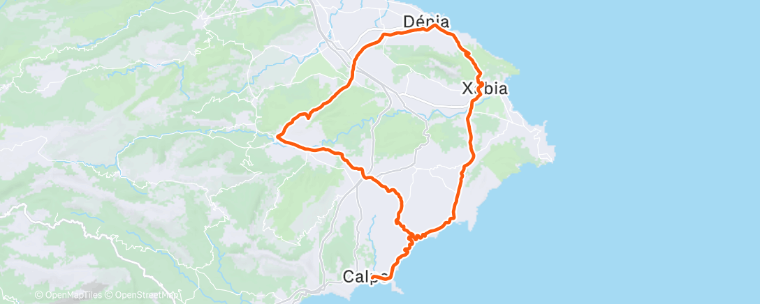 Map of the activity, Sortie vélo le matin