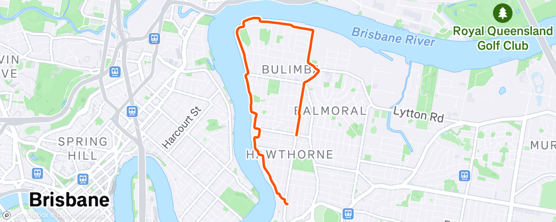Map of the activity, Morning Run