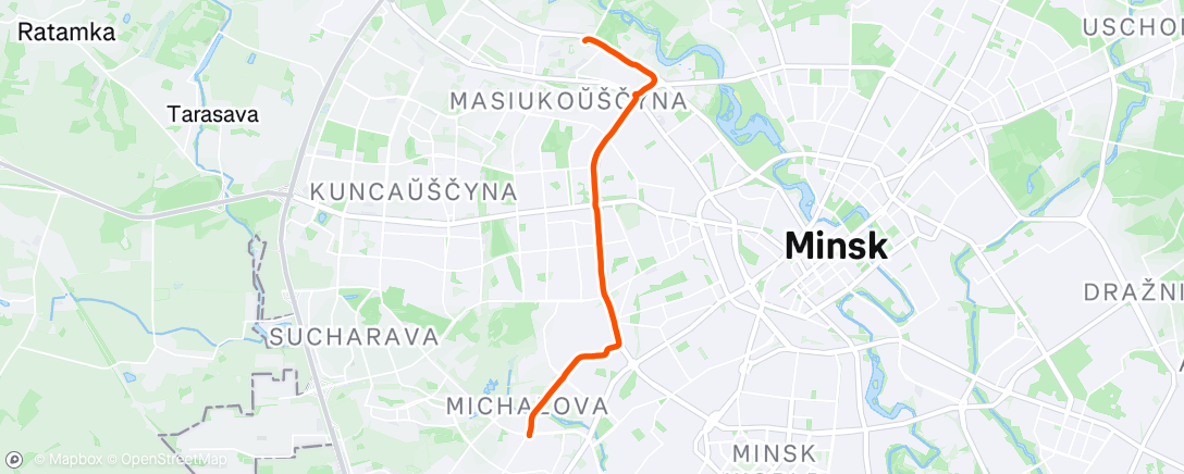 Map of the activity, Afternoon Ride