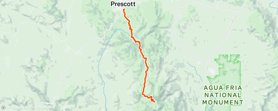 Map of the activity, Afternoon Run