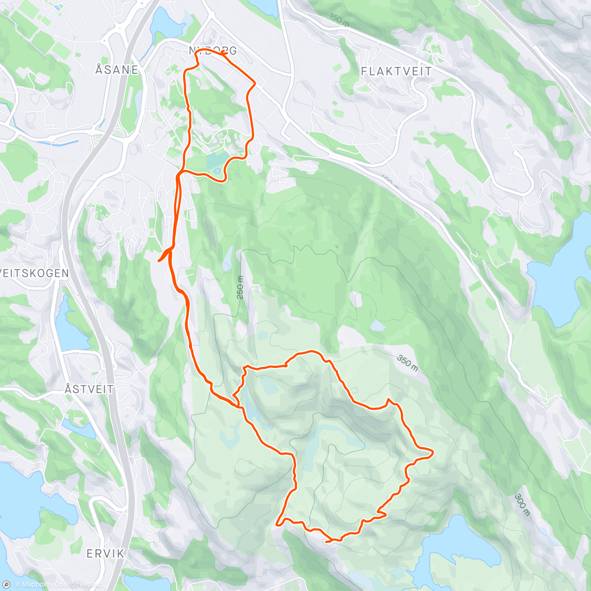Map of the activity, Melkesyre mandag - Raunfjellet og Storsåta